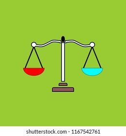 Scales justice vector icon