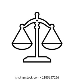 Scales justice vector icon