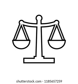Scales justice vector icon