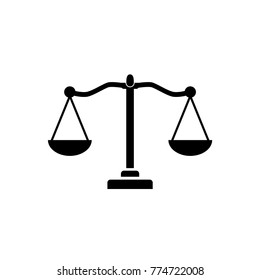 Scales justice vector icon