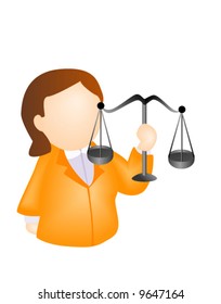 Scales of Justice - Vector Icon