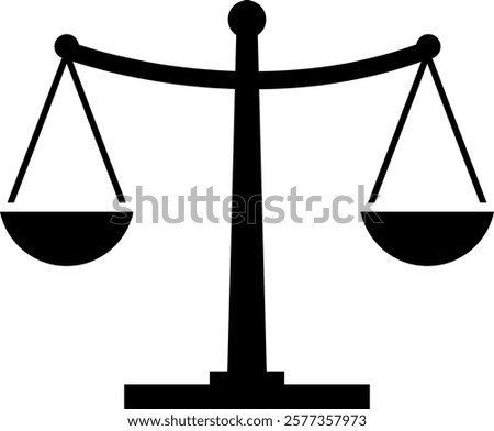Scales justice vector icon illestration