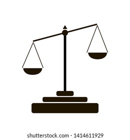 Scales of justice vector icon on white background