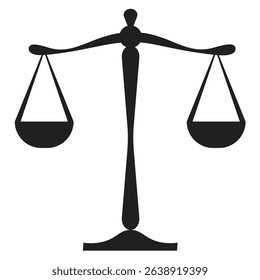 Scales justice vector icon on white background