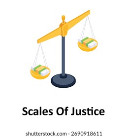 Icono de Vector de escalas de justicia que puede modificarse o editarse fácilmente
