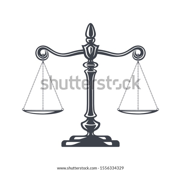 Scales Justice Vector Illustration Weight Scales Stock Vector (Royalty ...