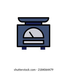 báscula el vector de cocina para la presentación del icono de símbolo del sitio web