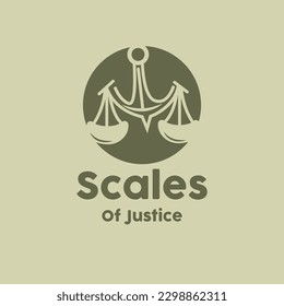 Scales of Law Logo, Scales of Justice Vector, Simple Line Design, Icon Symbol Illustration