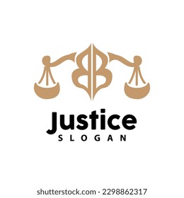 Scales of Law Logo, Scales of Justice Vector, Simple Line Design, Icon Symbol Illustration