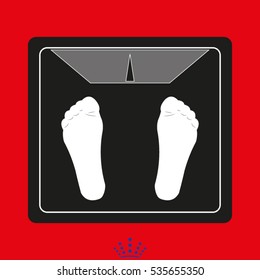 scales, legs, icon, vector illustration EPS 10