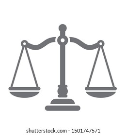 Scales. Libra icon. Flat style - stock vector.
