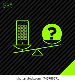 Scales line vector icon 
