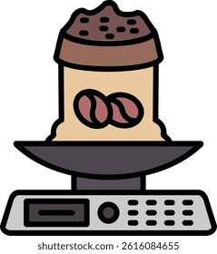 Scales Line Vector Icon Design