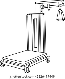 ilustración vectorial de línea de escala aislada en fondo blanco