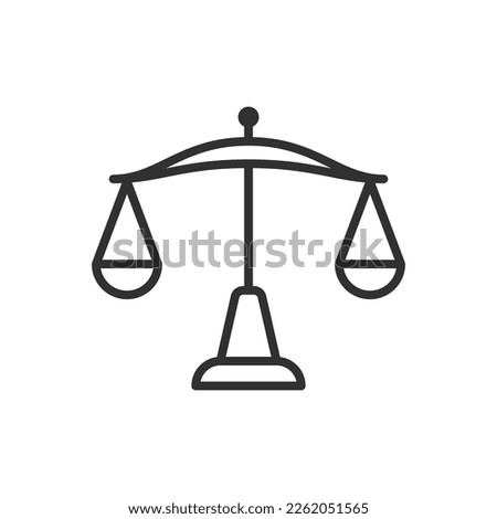Scales, linear icon. Line with editable stroke