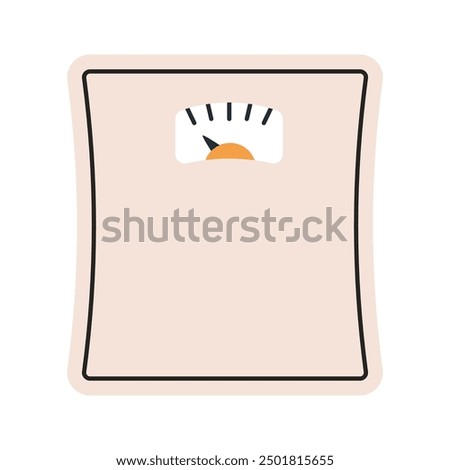Scales for measuring body weight. Flat vector illustration isolated on white background.