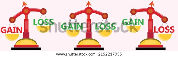 Scales Measuring Gain Versus Loss Stock Vector (Royalty Free ...