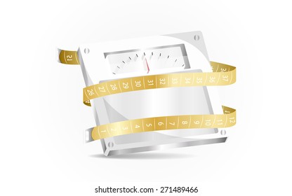 Scales for measuring the weight of a human, icon