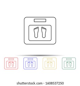 scales multi color style icon. Simple thin line, outline vector of measure icons for ui and ux, website or mobile application