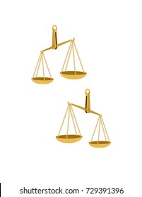 Scales on a white background