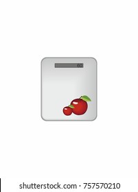 
Scales on a white background