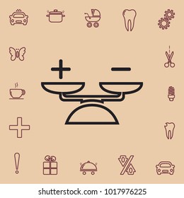 Scales outline icon, vector design element