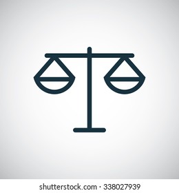 scales outline, thin, flat, digital icon for web and mobile