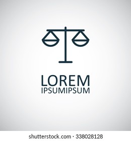 scales outline, thin, flat, digital icon for web and mobile