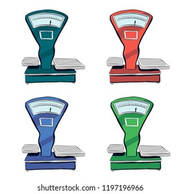 scales for products. flat style.