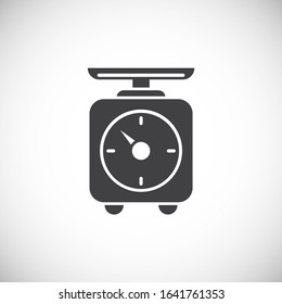 Scales related icon on background for graphic and web design. Creative illustration concept symbol for web or mobile app.