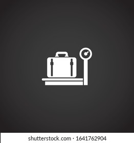 Scales related icon on background for graphic and web design. Creative illustration concept symbol for web or mobile app.