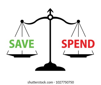 scales with save and spend words