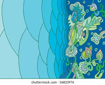 scales, sea, water