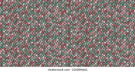 Skaliert nahtlose, stilvolle Vektorgrafik. Identische Mosaikelemente, ähnlich wie Skalen.