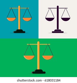 Scales. A set of icons of scales.