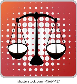 Scales sign icon button