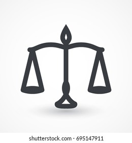 Scales sign vector icon. Weight measure sign