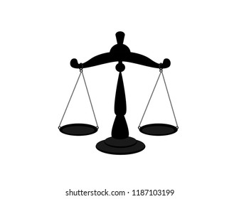 Scales silhouette on white background