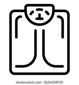 Scales slimming icon. Outline scales slimming vector icon for web design isolated on white background