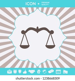Scales symbol, Icon. Graphic elements for your design