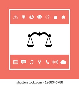 Scales symbol, Icon. Graphic elements for your design