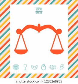 Scales symbol, Icon. Graphic elements for your design
