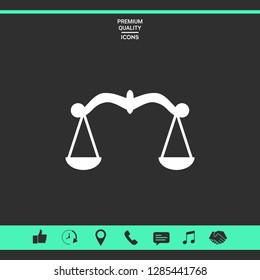 Scales symbol, Icon. Graphic elements for your design