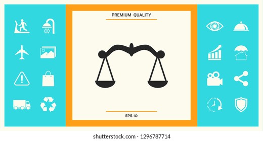 Scales symbol, Icon. Graphic elements for your design