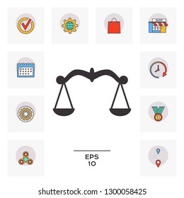 Scales symbol, Icon. Graphic elements for your design