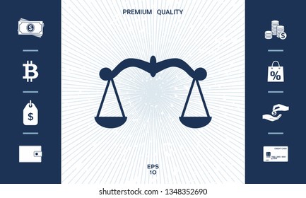 Scales symbol, Icon. Graphic elements for your design