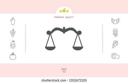 Scales symbol, Icon. Graphic elements for your design
