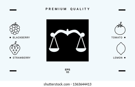 Scales symbol, Icon. Graphic elements for your design