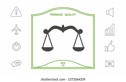 Scales symbol, Icon. Graphic elements for your design