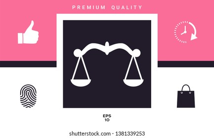 Scales symbol, Icon. Graphic elements for your design